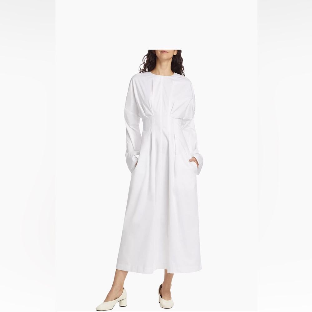 Co white asymmetric maxi dress. New with tags size M